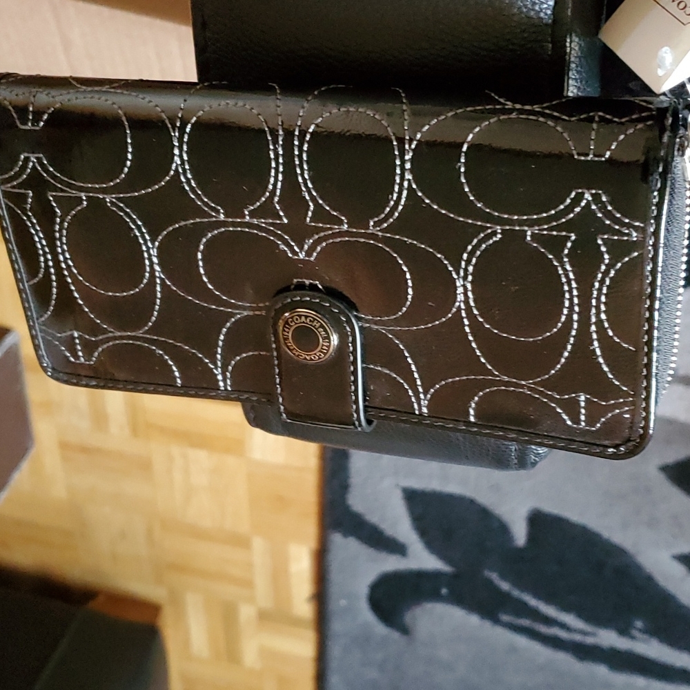 Coach patent leather wallet